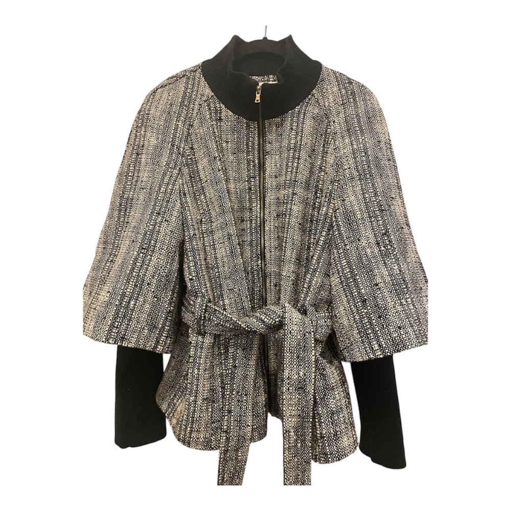 Trina Turk Funnel Neck Coat – Size 12 (Fits Like Small–Medium)